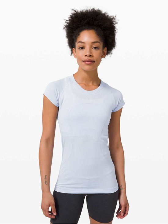 lululemon athletica Tops - Lululemon Swiftly Tech Short Sleeve Crew Top Light Grey Size 6 Activewear